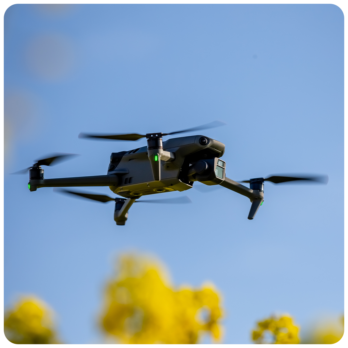 Drone flying over a house for an inspection